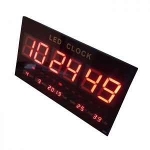 Ceas electronic de perete cu LED rosu, calendar, alarma, temperatura, model 4622